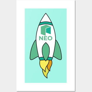 Neo To The Moon Rocket Posters and Art